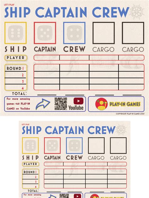 ship, captain crew dice game rules pdf